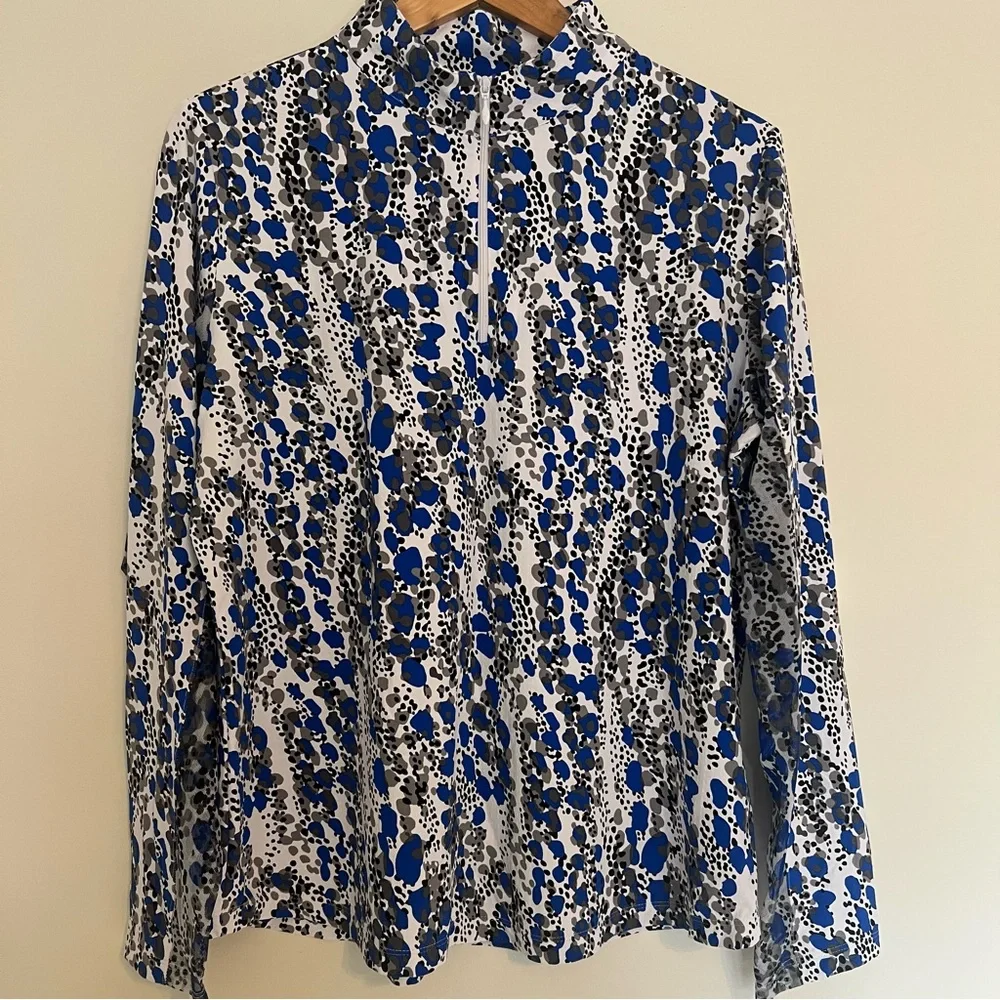 Ibkul Kamila Women’s Long Sleeve Quarter Zip Golf Shirt Size XL - Picture 3 of 8